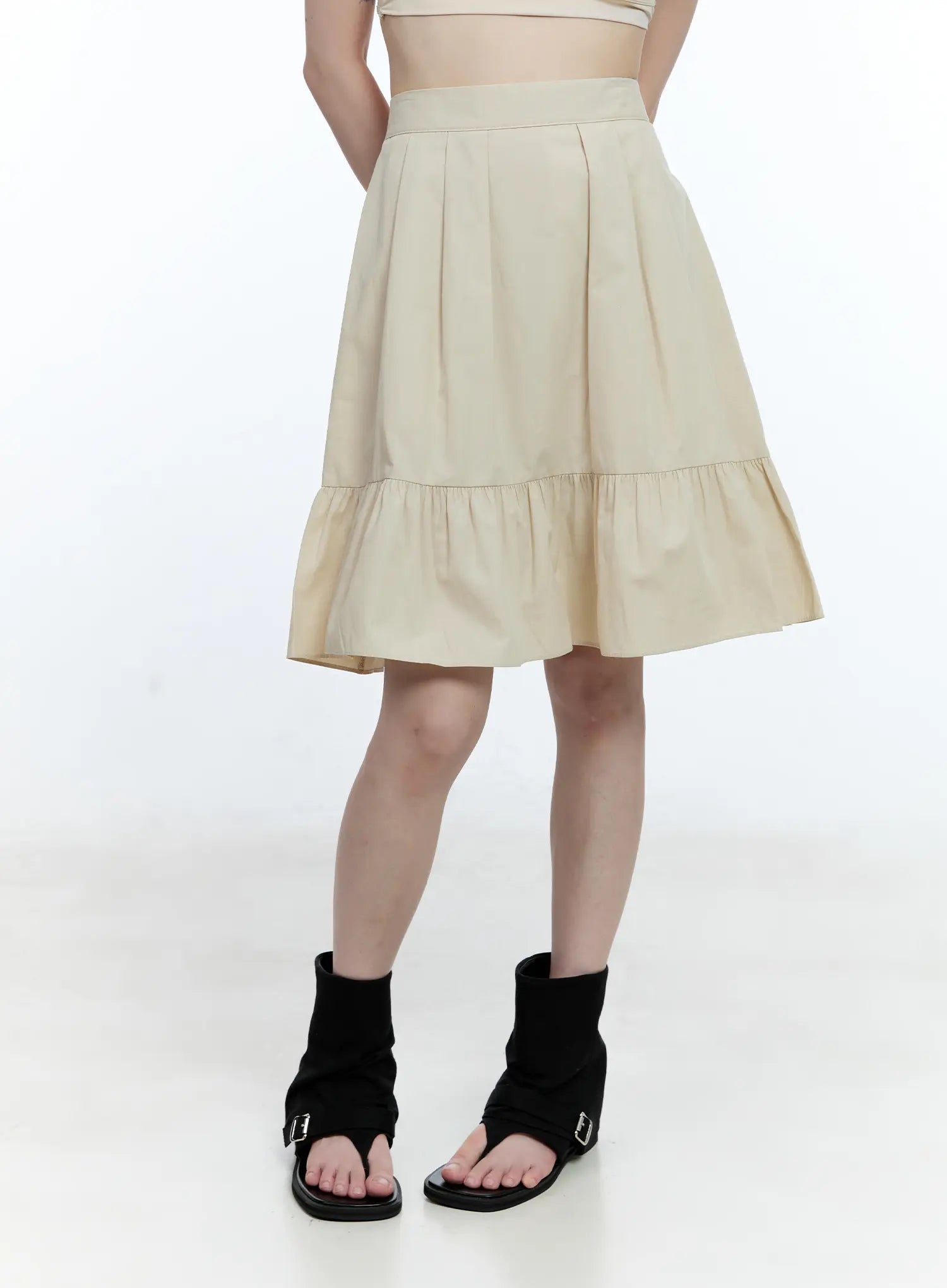 Cotton Tiered Midi Skirt CG507