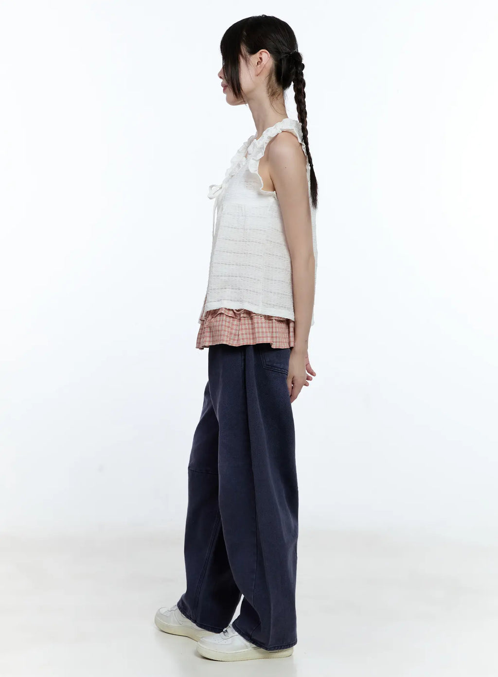 Plaid Layered Wrap Mini Skirt CG507