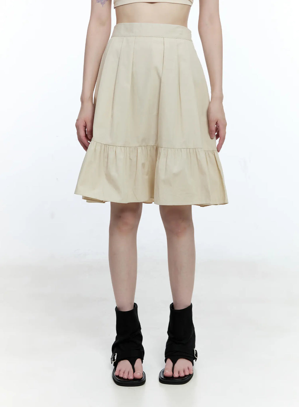 Cotton Tiered Midi Skirt CG507