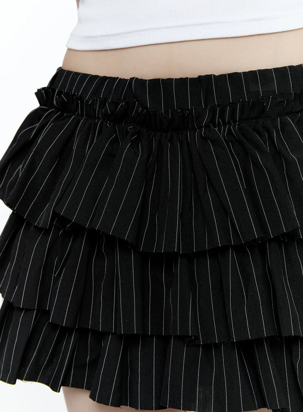 Tiered Stripe Mini Skirt CG507